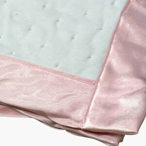 Little Me So Soft White Satin Trim Backing Baby Blanket Security Lovey